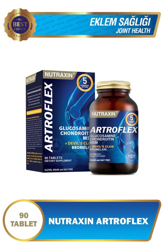Nutraxin Artroflex 90 Tablet - Glukozamin, Msm, Kondroitin, Bromelain, Şeytan Pençesi - 1