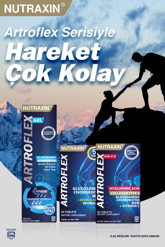 Nutraxin Artroflex 90 Tablet - Glukozamin, Msm, Kondroitin, Bromelain, Şeytan Pençesi - 3