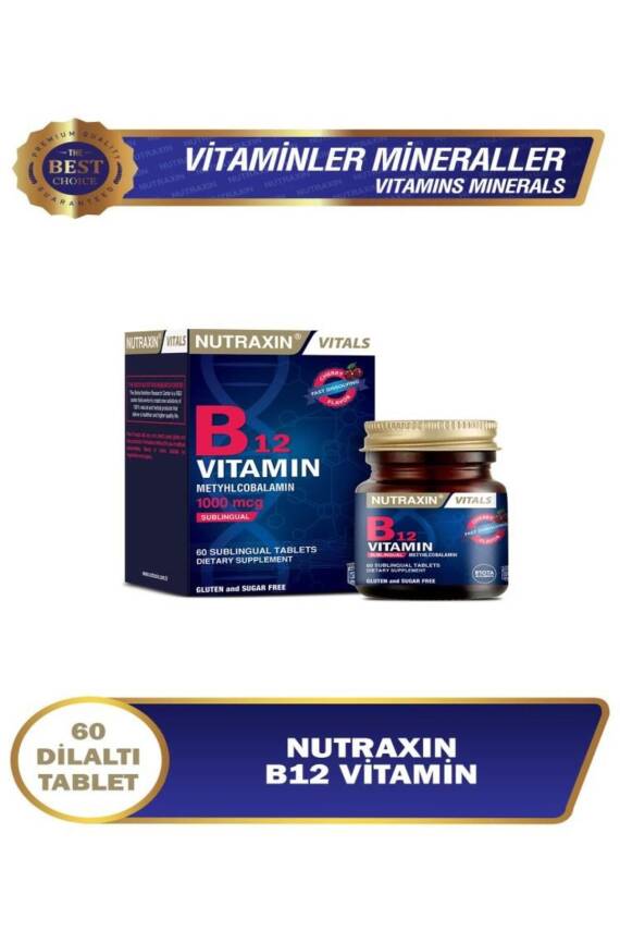 Nutraxin B12 Vitamini 1000 Mcg - Dil Altı Tableti - 1