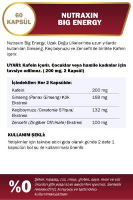 Nutraxin Big Energy - Vitamin Takviyesi 60 Tablet - 3