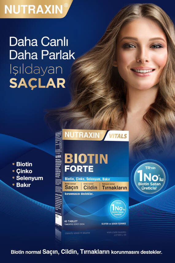 Nutraxin Biotin Forte 5000 Mcg 60 Tablet - 2