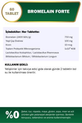 Nutraxin Bromelain Forte 750 Mg 60 Tablet - Probiyotik Chrom Yeşilçay - 2