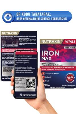 Nutraxin Iron Max 17 Mg 30 Tablet - Gentle Iron, Vitamin C, B12, B6, Folik Asit - 3