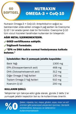 Nutraxin Omega 3 + Coq-10 60 Kapsül - 2