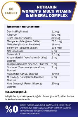 Nutraxin Vitals Women's Multivitamin Complex 60 Tablet - 4