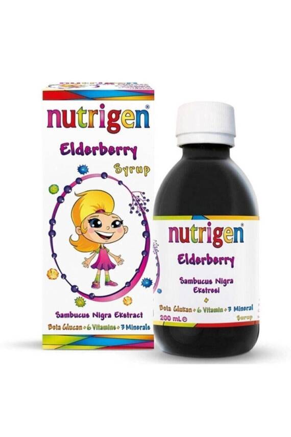 Nutrigen Elderberry Kara Mürver Beta-glukan Bal Şurup 200 ml - 1