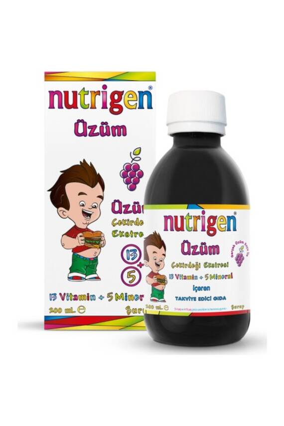 Nutrigen Üzüm Çekirdeği Ekstreli Vitamin Mineral Şurubu 200 ml - 1
