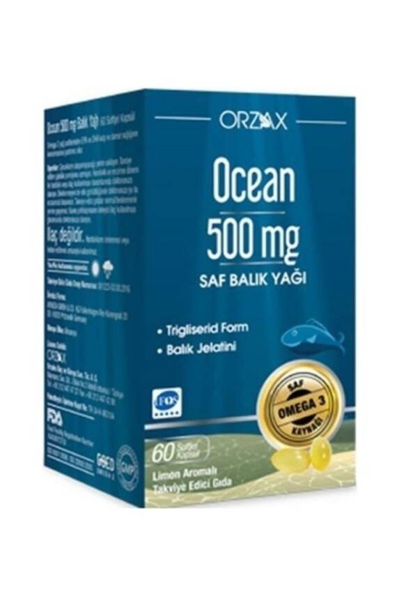 Ocean Balık Yağı 500mg Takviye Edici Gıda 60 Kapsül - 1