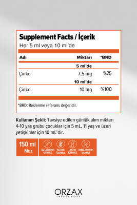 Ocean Çinko Bisglisinat 150 ml Muz Aromalı - 2
