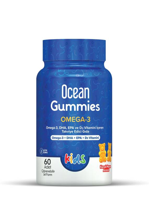 Ocean Gummies Omega 3 Kids - 60 Adet Çiğnenebilir Jel Form - 1