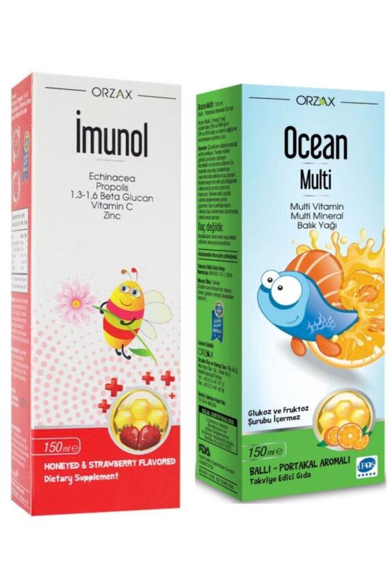 Ocean Imunol Şurup 150ml ve Ocean Balık Yağı Multi Şurup 150ml - 1