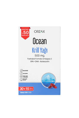Ocean Krill Oil 500mg 30+15 Kapsül - Orzax