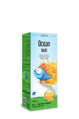 Ocean Multi Şurup Ballı Portakal Aromalı Balık Yağı 150 Ml - Orzax