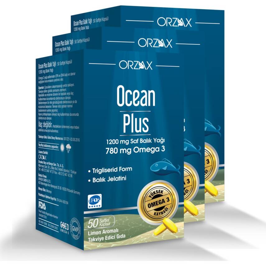 Ocean Plus 1200 mg 50 Kapsül (3 Kutu) - 1