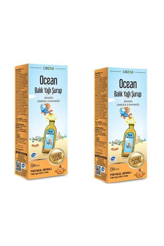 Ocean Portakallı Balık Yağı Şurubu 150 ml 2 Adet - 1