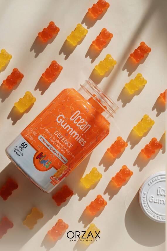 Ocean Gummies Defence C Vitamini , D3 Vitamini Ve Çinko Içeren Takviye Edici Gıda 60 Jel Table - 5