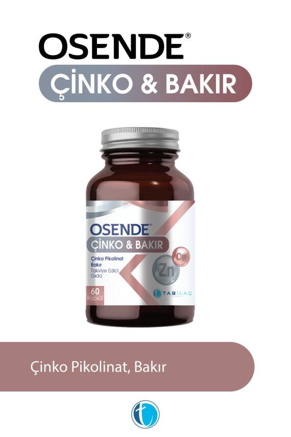 Osende Çinko Bakır 60 Bitkisel Kapsül Çinko Pikolinat - 1