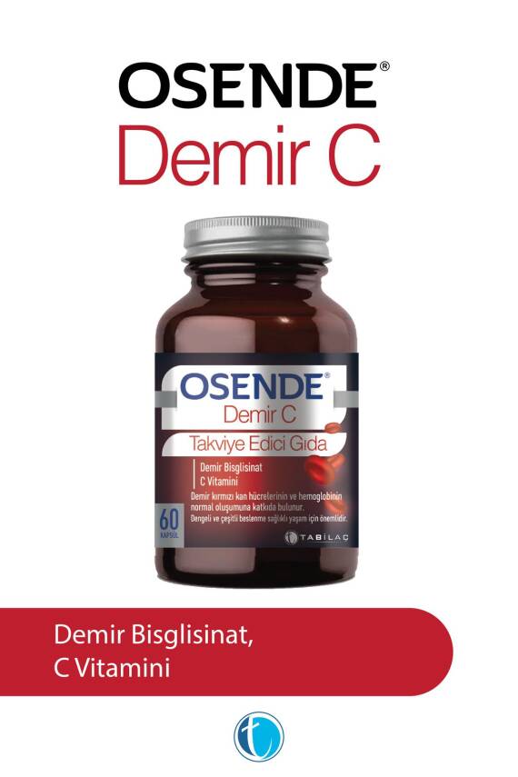 Osende Demir C 60 Bitkisel Kapsül Demir Bisglisinat - 1
