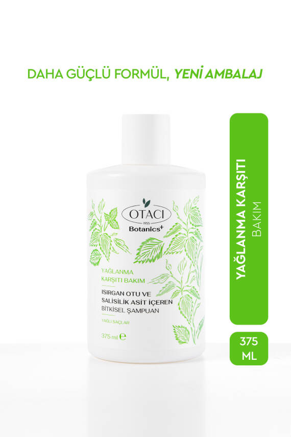 Otacı Botanics Yağlanma Karşıtı Bakım - Isırgan Otu ve Salisilik Asit İçeren Bitkisel Şampuan - 1