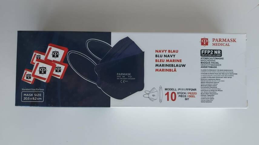 Parmask FFP2 NR 10'lu Maske Lacivert - 1