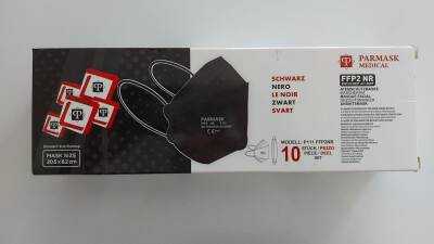 Parmask FFP2 NR 10'lu Maske Siyah - Parmask