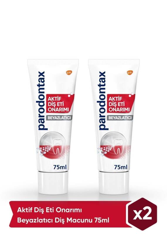 Parodontax Aktif Diş Eti Onarımı Beyazlatıcı Diş Macunu 75ml x 2 Adet - 1