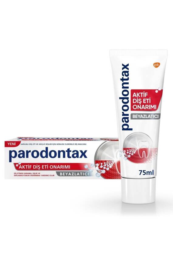 Parodontax Aktif Diş Eti Onarımı Ferahlık + Beyazlatıcı Diş Macunu 75 ml - 2