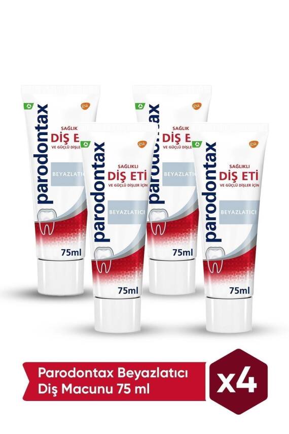 Parodontax Beyazlatıcı Diş Macunu 75ml x 4 Adet - 1