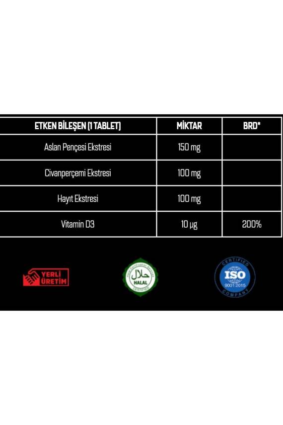 Pharmaser Powerser Dismostop Hayıt Civan Perçemi Aslan Pençesi Içeren 30 Tablet - 2