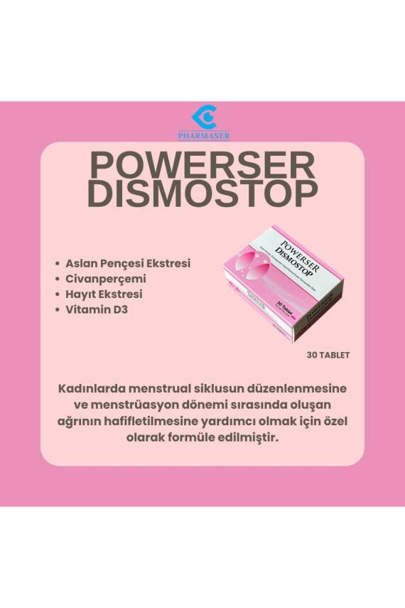Pharmaser Powerser Dismostop Hayıt Civan Perçemi Aslan Pençesi Içeren 30 Tablet - 5