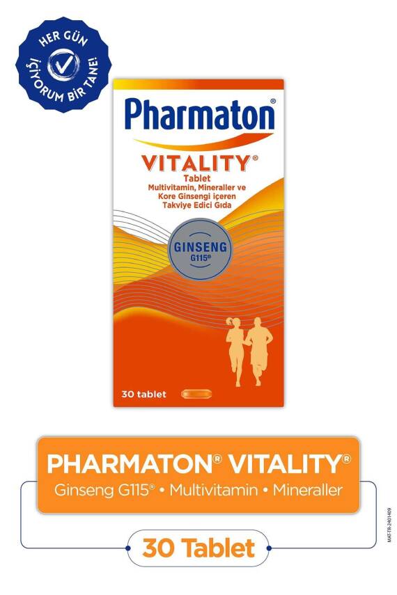 Pharmaton Vitality 30 Tablet - Ginseng G115, Multivitamin Ve Mineraller - 1