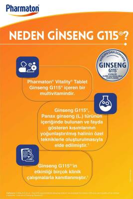 Pharmaton Vitality 30 Tablet - Ginseng G115, Multivitamin Ve Mineraller - 3