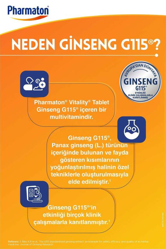 Pharmaton Vitality 30 Tablet - Ginseng G115, Multivitamin Ve Mineraller - 3