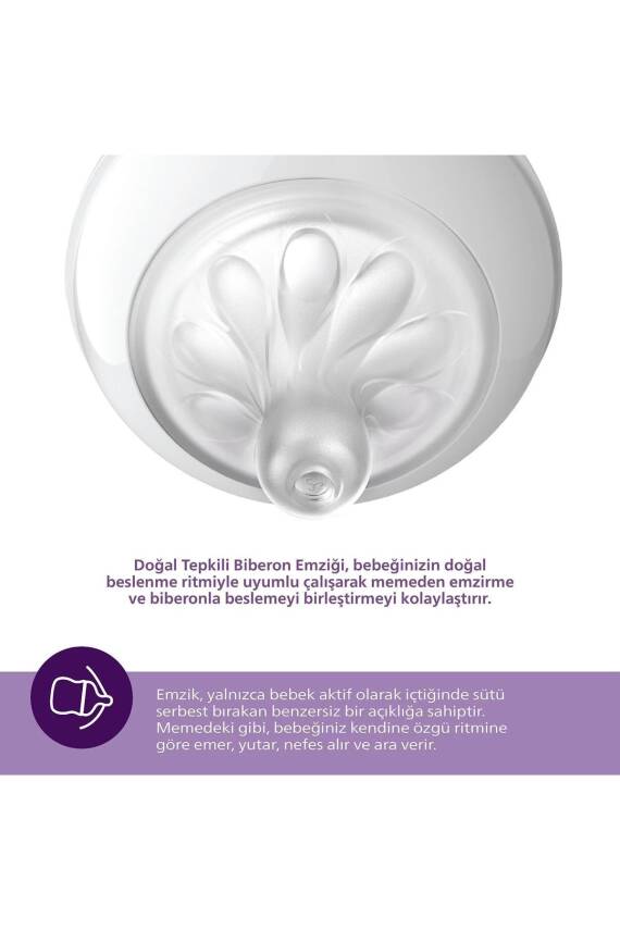 Philips Avent Doğal Tepkili 2li Biberon Emziği No 6 6 Ay Scy966/02 - 3