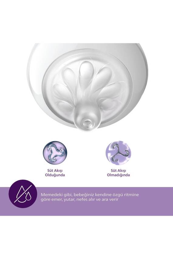 Philips Avent Doğal Tepkili 2li Biberon Emziği No 6 6 Ay Scy966/02 - 6