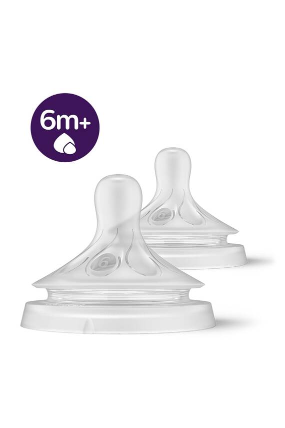 Philips Avent Doğal Tepkili 2li Biberon Emziği No 6 6 Ay Scy966/02 - 1