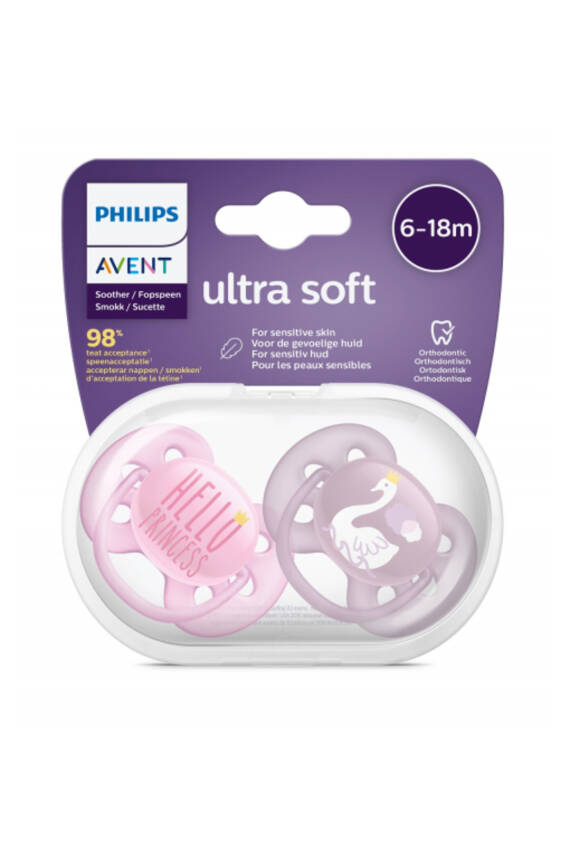 Philips Avent Kız Bebek Ultra Soft 6-18 Ay Desenli Yeni Model SCF223/02 - 1