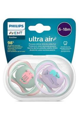Philips Avent Ultra Air Emzik 6-18 Ay 2li Kız SCF085/18 - 1