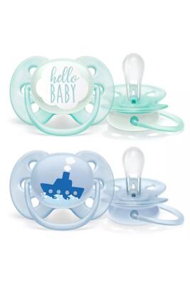 Philips Avent Ultra Soft 2li Emzik 0-6 Ay - Erkek SCF222/01 - 1