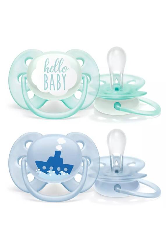 Philips Avent Ultra Soft 2li Emzik 0-6 Ay - Erkek SCF222/01 - 1