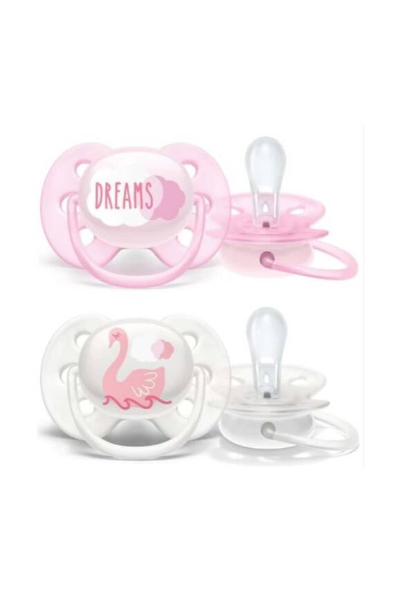 Philips Avent Ultra Soft 2li Emzik 0-6 Ay - Kız SCF222/02 - 1