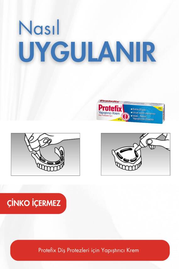 Protefix Diş Protezi Yapıştırıcı Krem 47 gr - 4