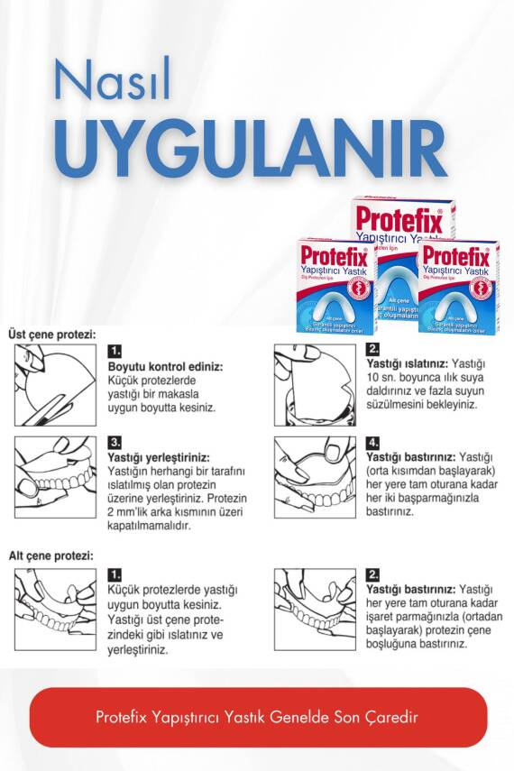 Protefix Diş Protezleri Için Alt Çene Yapıştırıcı Yastık 30 Adet - 4
