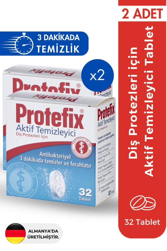 Protefix Diş Protezleri İçin Temizleyici 32 tablet (2 ADET) - 1