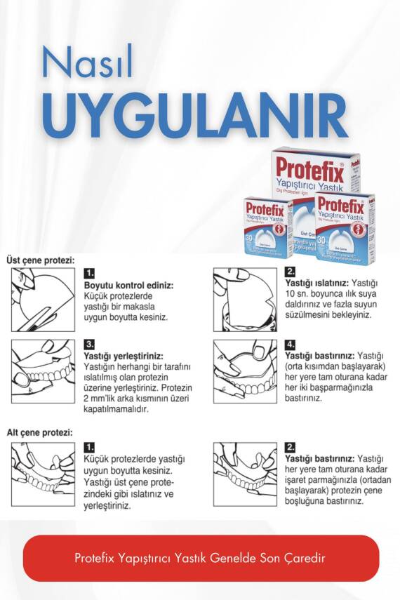 Protefix Diş Protezleri Için Üst Çene Yapıştırıcı Yastık 30 Adet - 4