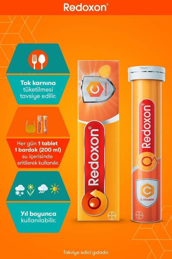 Redoxon Essential C Vitamini 15 Efervesan Tablet I 1000 Mg C Vitamini Içeren Takviye Edici Gıda - 5