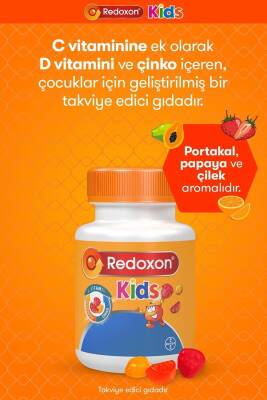 Redoxon Kids 60 Çiğnenebilir Gummy I Çocuklar Için C Vitamini, D Vitamini Ve Çinko Içeren Takviye - 2