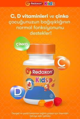 Redoxon Kids 60 Çiğnenebilir Gummy I Çocuklar Için C Vitamini, D Vitamini Ve Çinko Içeren Takviye - 3