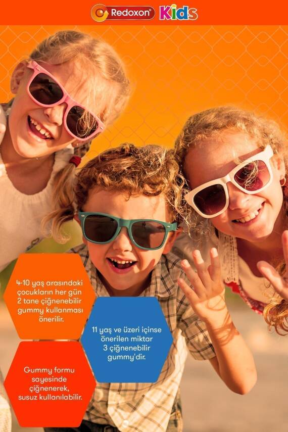 Redoxon Kids 60 Çiğnenebilir Gummy I Çocuklar Için C Vitamini, D Vitamini Ve Çinko Içeren Takviye - 4