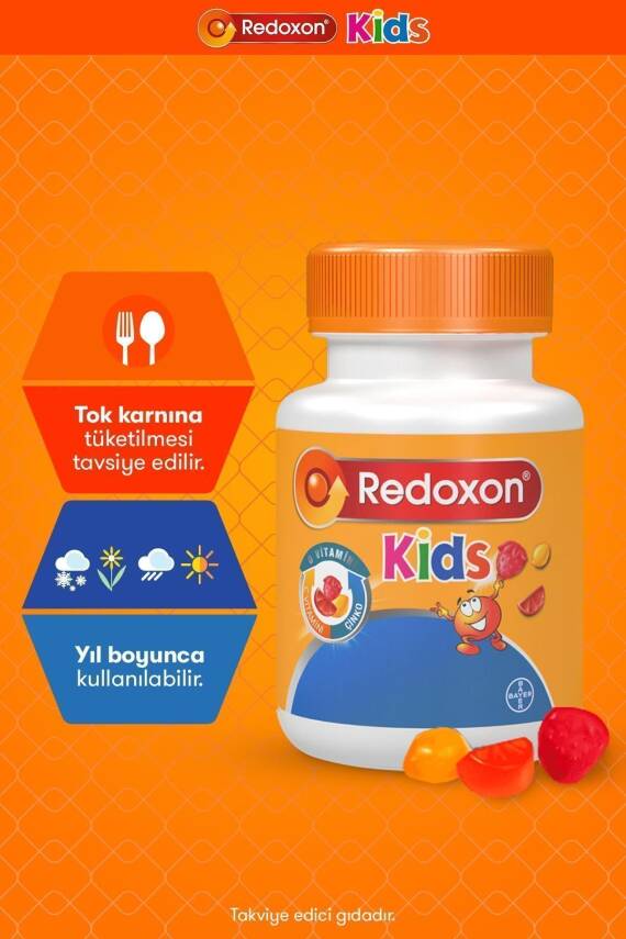 Redoxon Kids 60 Çiğnenebilir Gummy I Çocuklar Için C Vitamini, D Vitamini Ve Çinko Içeren Takviye - 6
